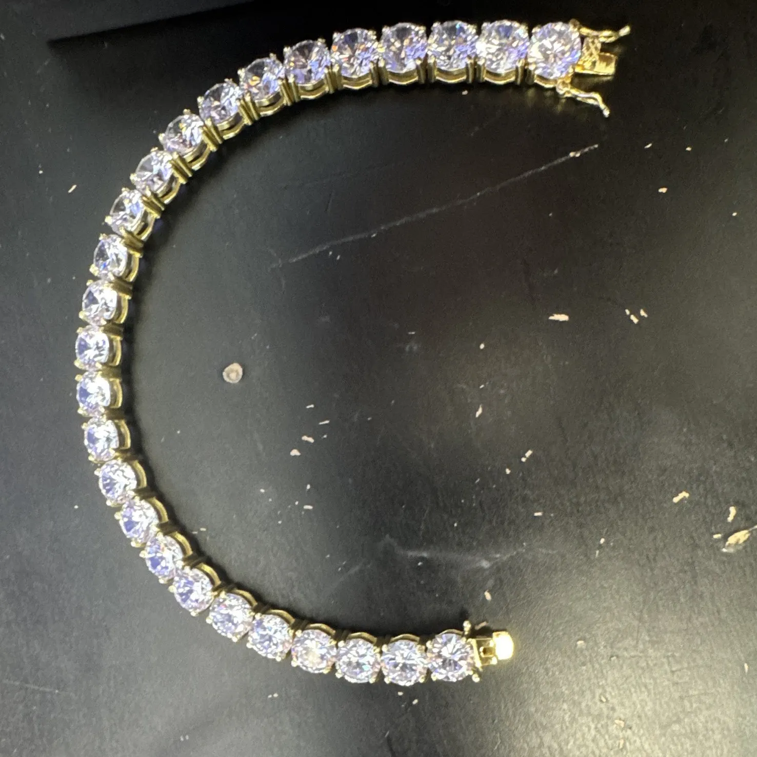Authentic The Gilded Orbit Tennis Bracelet in Radiant Yellow Gold over 925 Silver