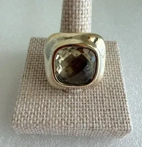 Authentic Amulet of Balance: Smoky Quartz Guardian Ring