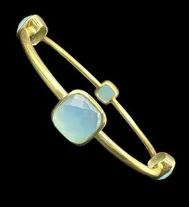 Authentic The Azure Tides Jacmel Bangle of Tranquil Harmony