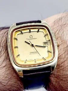 Authentic The Celestial Horizon: 36mm Omega Constellation Rare TV Dial Gold-Plated Timepiece
