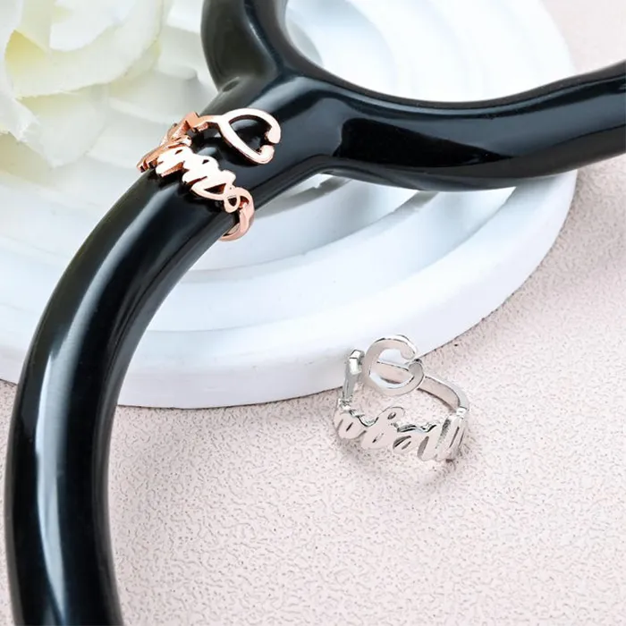 Authentic Healing Harmony Engraved Stethoscope Charm: A Symbol of Compassionate Care