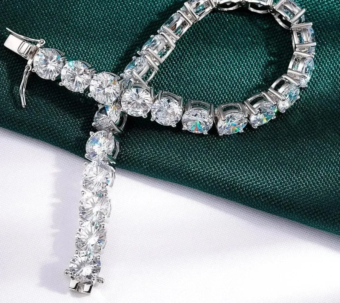 Authentic The Celestial Radiance Tennis Bracelet: A Circle of Eternal Light