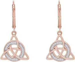 Authentic Celestial Trinity: Natural Diamond and Sacred Silver Triquetra Talismans