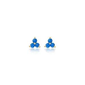 Authentic Lafonn Radiant Trinity Gold-Plated Stud Earrings