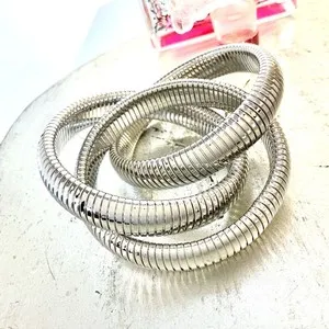 Authentic The Eternal Symphony: White Gold-Plated Trinity Band Bracelet