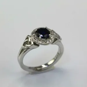 Authentic The Eternal Circle: Sapphire and Trinity Gold Talisman