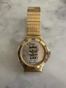 Authentic The Golden Chronos of Jerusalem: A Sacred Timekeeper