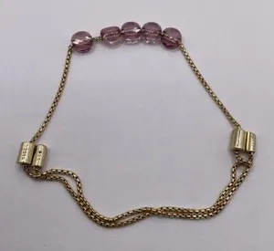 Authentic Alex and Ani Crystal Infusion Gold-Plated Sterling Silver Pull Bracelet
