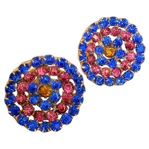 Authentic Celestial Whispers Vintage Gold-Plated Crystal Earrings