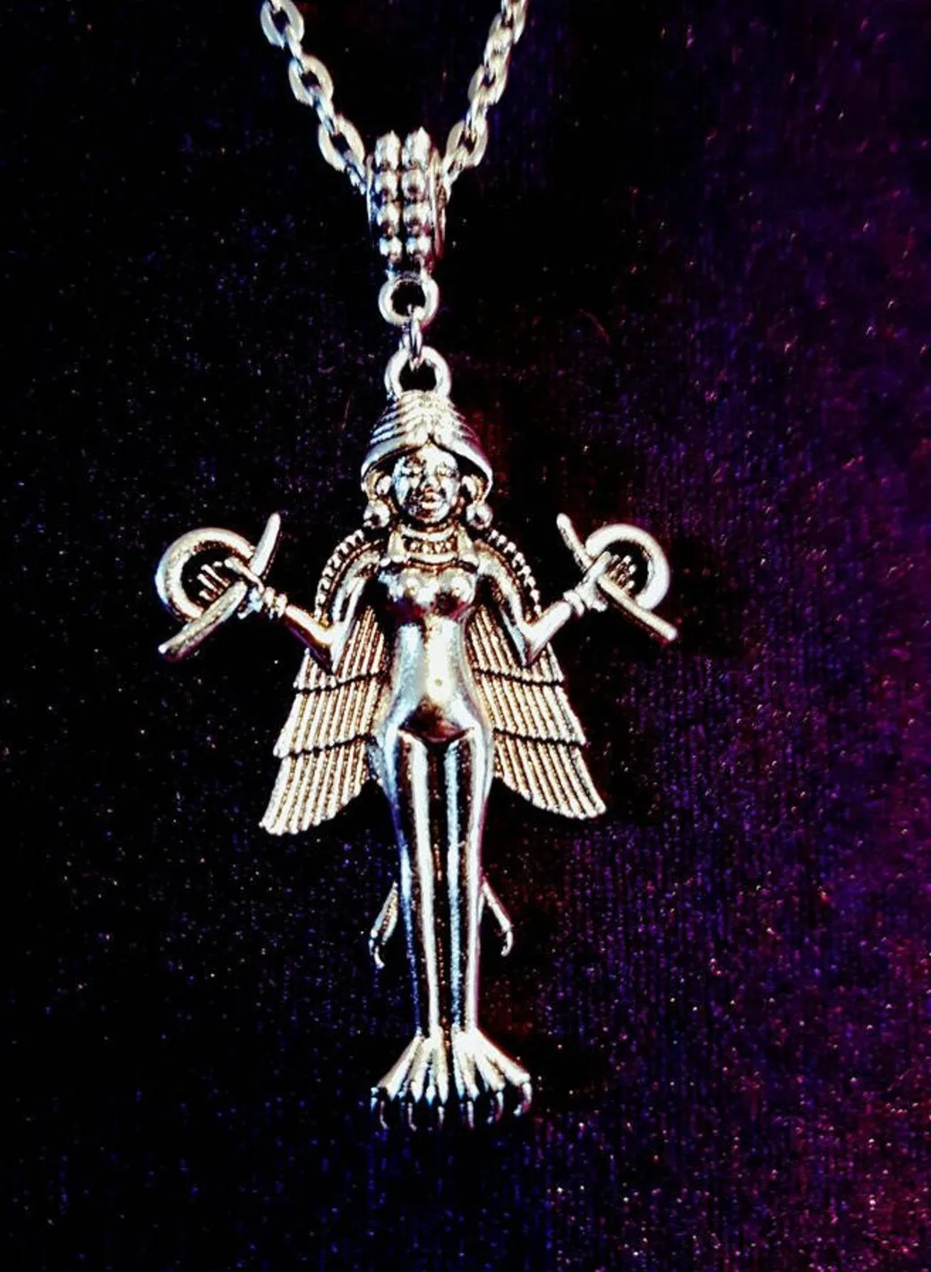 Authentic Queen of the Night: The Sacred Sumerian Goddess Gold-Plated Talisman