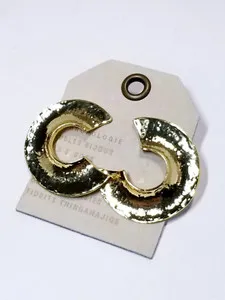 Authentic Celestial Hammered Gold Radiance Hoops