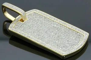 Authentic Radiant Solar Sigil: The Diamond-Encrusted Gold-Plated Dog Tag Talisman