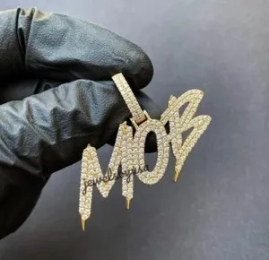 Authentic The Cipher of Light Custom Three-Letter Moissanite Talisman in Radiant 14k Gold Plated Silver