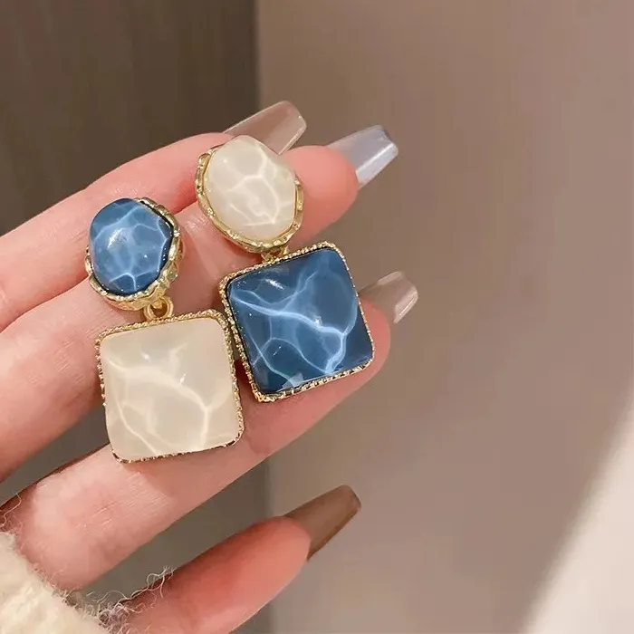 Authentic Echos of the Infinite Tide Asymmetric Drop Earrings