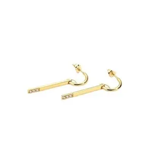 Authentic Radiant Mirage 18K Gold-Plated Illusion Stud and Open Hoop Earrings