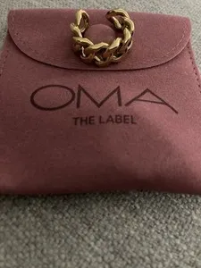 Authentic Baba's Golden Chain: 18K Adjustable Wide-Link Ring