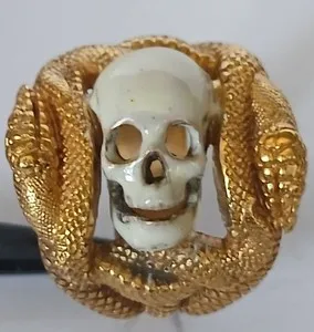 Authentic The Sovereign Gilded Sigil Ring of Enamel and Gold