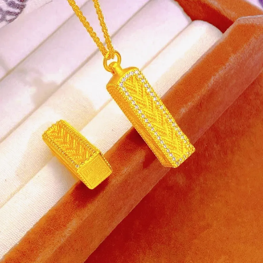 Authentic The Golden Harvest: Diamond Inlaid Wheat Ear Wealth Talisman