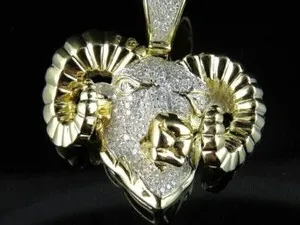 Authentic Celestial Ram: The Aries Fire-Bearer Gold Amulet