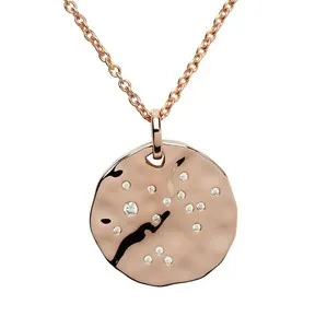 Authentic Stellar Guidance: Sagittarius Constellation Pendant in Rose Gold Plated Silver