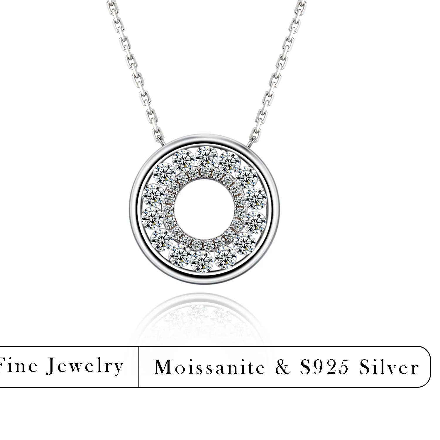 Authentic The Celestial Halo: Eternal Radiance Moissanite Pendant