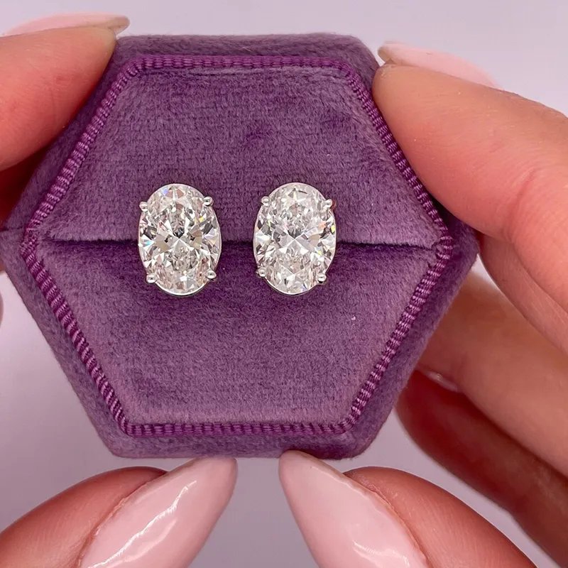 Authentic Celestial Orbs of Radiant Clarity: Lab-Grown Diamond Studs