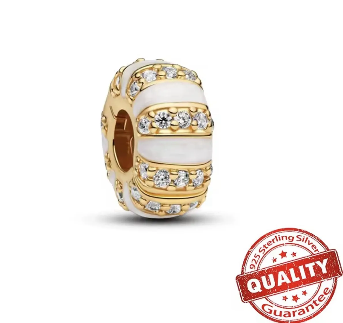 Authentic Elegant Celestial Guardian - Protective Mother of Pearl Charm of Abundance