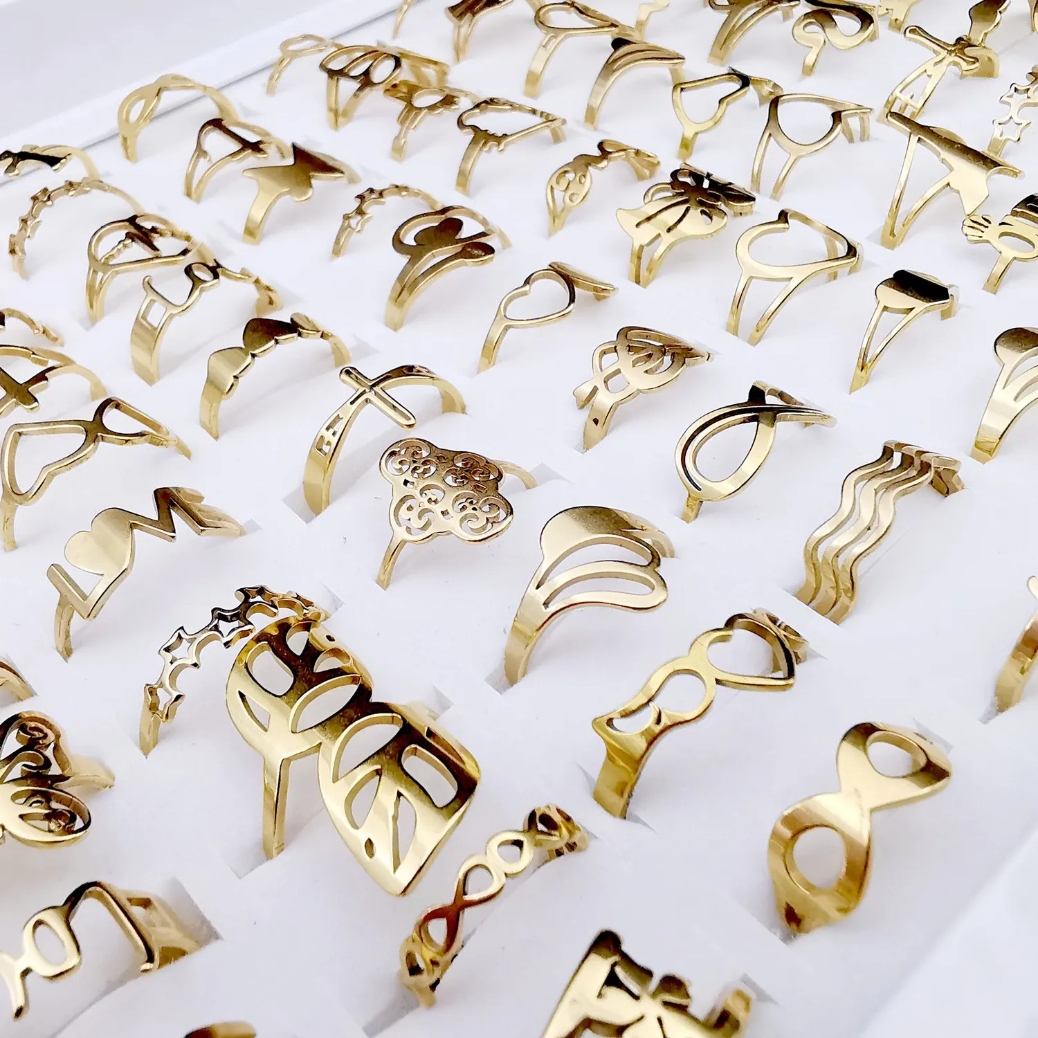 Authentic Floral Enchantment: The Golden Bloom Rings of Mystical Abundance