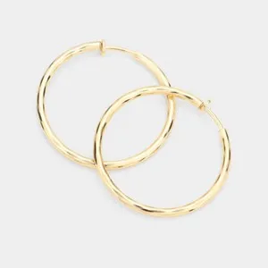 Authentic Celestial Orbs of Radiant Grace: Sacred Clip-On Hoops