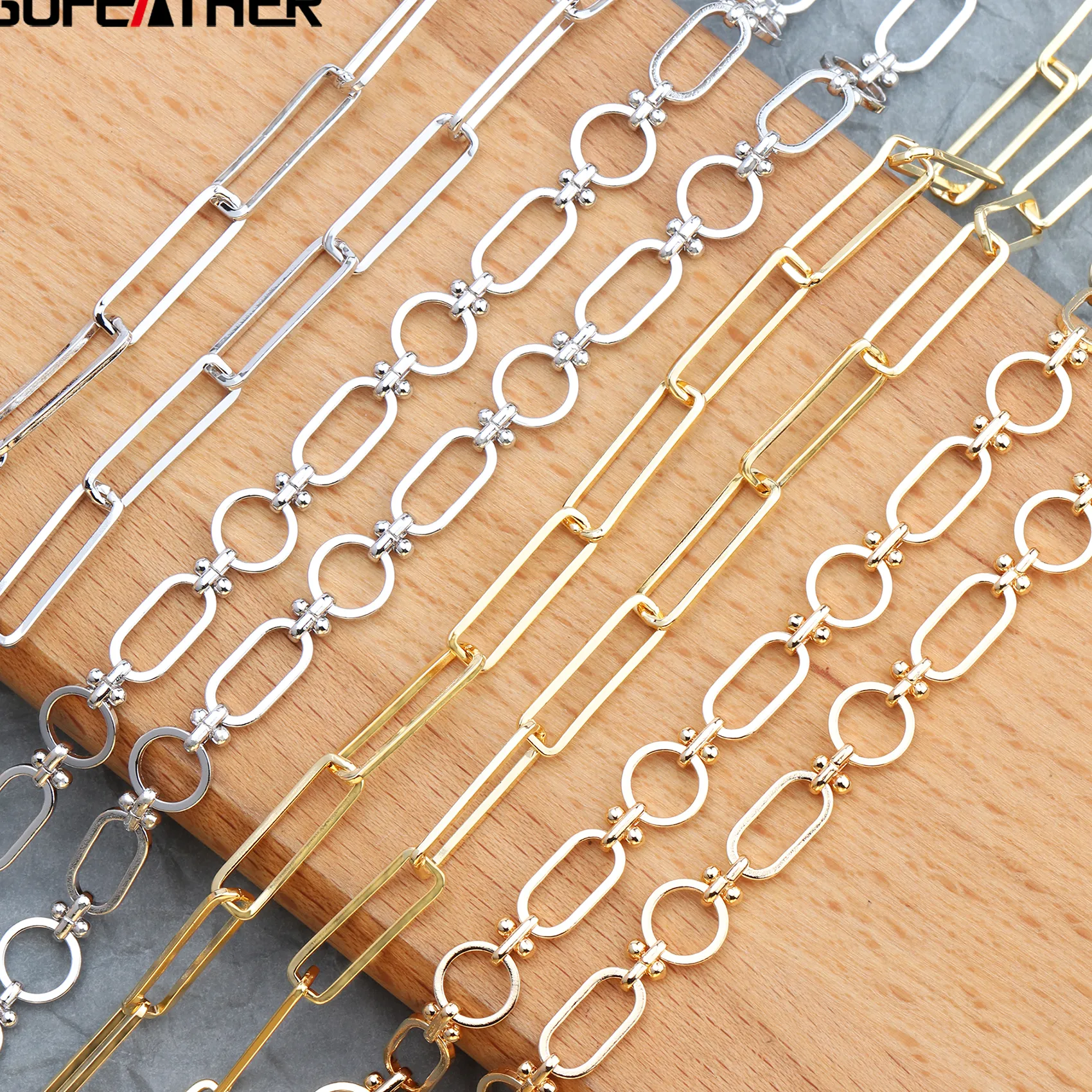 Authentic GUFEATHER C53,jewelry accessories,18k gold plated,copper,pass REACH,nickel free,diy chain,charm,jewelry making findings,50cm/lot