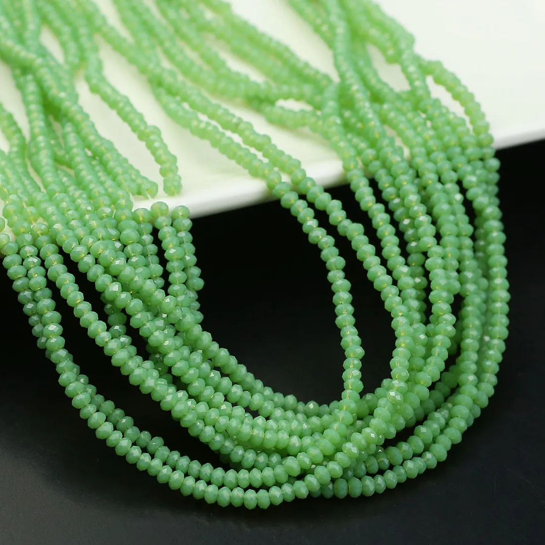 Authentic Emerald Oasis: Faceted Crystal Glass Beads for Spiritual Connection