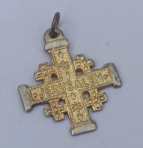 Authentic The Golden Jerusalem Cross: A Sacred Emblem of Eternal Light