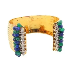 Authentic The Celestial Mosaic: Tri-Gemstone Gold-Plated Talisman