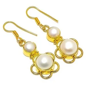 Authentic Celestial Tide Pearl & 18k Gold Amulet Earrings