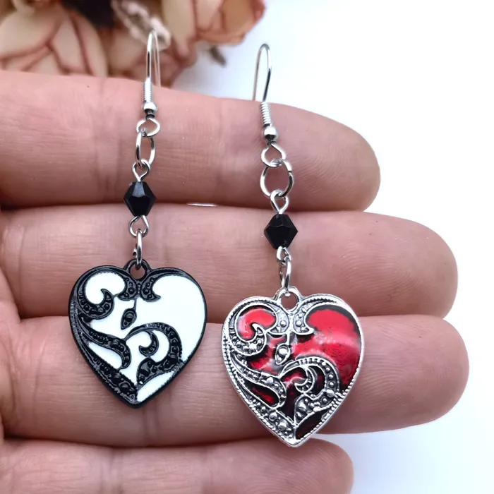 Authentic The Crimson Vow Asymmetric Heart Talismans
