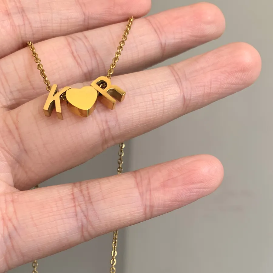 Authentic Heart of the Alphabet: Gold‑Plated Rune Pendant