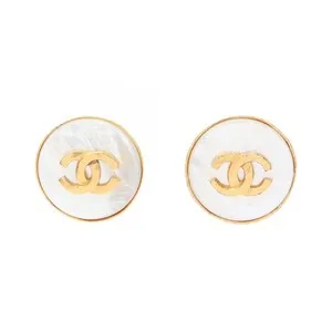 Authentic Celestial Shell‑Clip Earrings: Golden Whisper of Chanel's Coco Mark