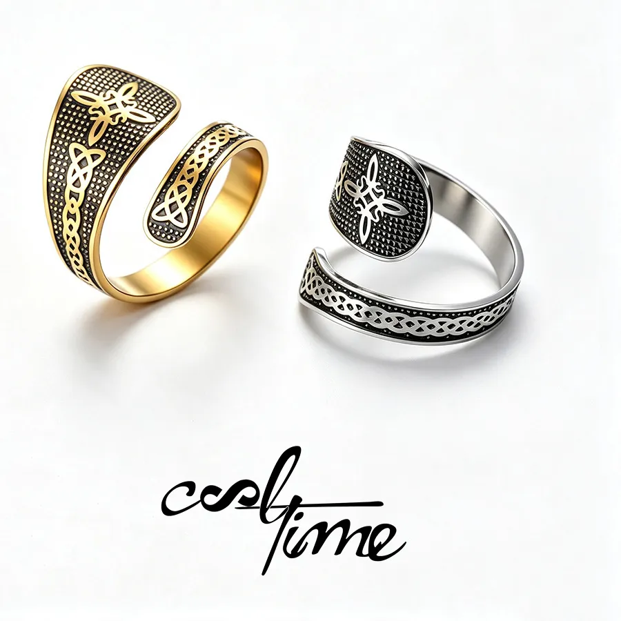 Authentic Eternal Trinity Knot Amulet – Adjustable Witch’s Knot Ring