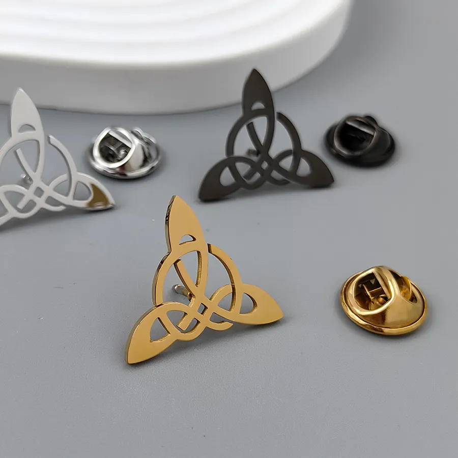 Authentic The Eternal Triad: Gilded Celtic Trinity Knot Talisman
