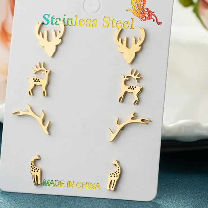 Authentic Winter Forest Guardians: Mini Elk Antler Stud Earrings