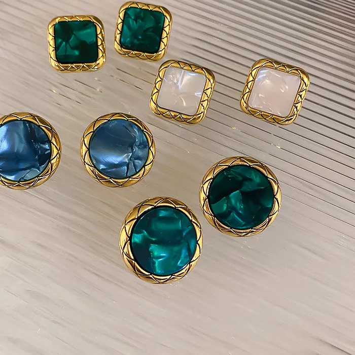 Authentic Mystical Ripples of Abundance: Green Energetic Earrings for Spiritual Growth