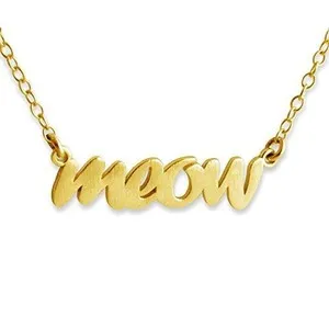 Authentic The Feline Familiar Gold-Plated Script Talisman