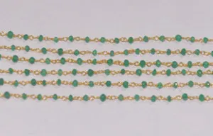 Authentic Emerald Veil Rosary – Hand‑crafted Gold‑Plated Green Onyx Beads