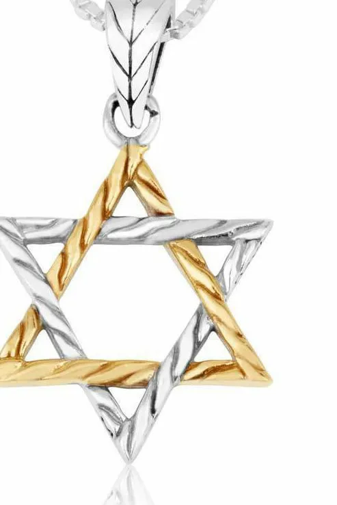 Authentic Radiant Shield of Zion Star of David Gold-Plated Silver Talisman