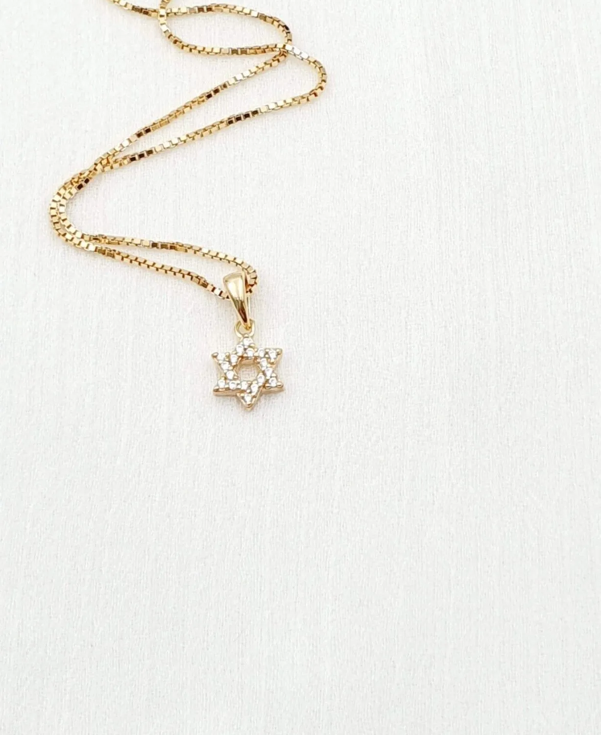 Authentic Celestial Star of David Amulet – Gold‑Plated 925 Silver Necklace