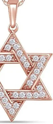 Authentic Star of David Pendant 18" Necklace Lab Created Moissanite 925 Sterling Silver
