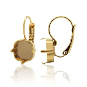Authentic Celestial Framework Leverback Earring Bases for Square Cushion Crystals