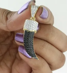 Authentic The Obsidian Crescent Horn Talisman in 14K Gold