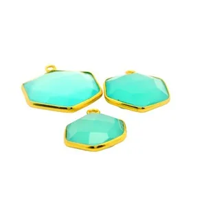 Authentic Hexagonal Harmony: Aqua Calcedony's Protective Gift