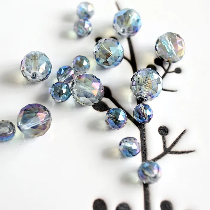 Authentic Aqua Aura Quartz Beads 6Mm8Mm10Mm12Mm Faceted Cut Jewelry Making Diy 8